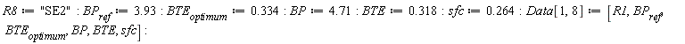 R8 := "SE2"; BP__ref := 3.93; BTE__optimum := .334; BP := 4.71; BTE := .318; sfc := .264; Data[1, 8] := [R1, BP__ref, BTE__optimum, BP, BTE, sfc]