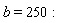 b = 250: