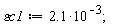 `&varepsilon;c1` := 2.1*10^(-3);