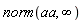 norm(aa, infinity)