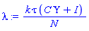 k*tau*(C*Upsilon+I)/N