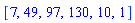 [7, 49, 97, 130, 10, 1]