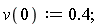 v(0) := .4