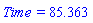 Time = 85.363