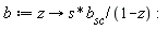 b := proc (z) options operator, arrow; s*b__sc/(1-z) end proc:
