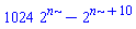 1024*2^n-2^(n+10)
