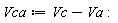 Vca := Vc-Va