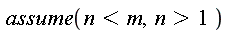 assume(n < m, n > 1)