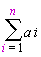 sum(a*i, i = 1 .. n)