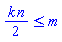 (1/2)*k*n <= m