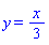 y = (1/3)*x