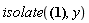 isolate(x = 3*y, y)