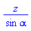 z/(sin*alpha)