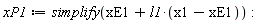 xP1 := simplify(xE1+l1*(x1-xE1))