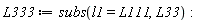 L333 := subs(l1 = L111, L33)
