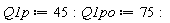Q1p := 45; Q1po := 75