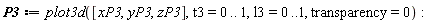 P3 := plot3d([xP3, yP3, zP3], t3 = 0 .. 1, l3 = 0 .. 1, transparency = 0)