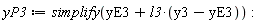 yP3 := simplify(yE3+l3*(y3-yE3))