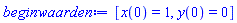[x(0) = 1, y(0) = 0]