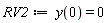 RV2 := y(0) = 0