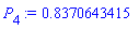 P[4] := .8370643415