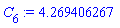 C[6] := 4.269406267