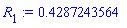 R[1] := .4287243564