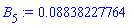 B[5] := 0.8838227764e-1