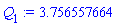 Q[1] := 3.756557664