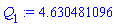 Q[1] := 4.630481096