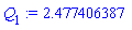 Q[1] := 2.477406387