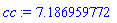 cc := 7.186959772