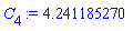 C[4] := 4.241185270