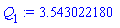 Q[1] := 3.543022180