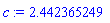 c := 2.442365249