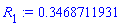 R[1] := .3468711931