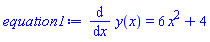 diff(y(x), x) = 6*x^2+4