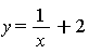 y = 1/x+2