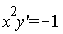 x^2*(diff(y(x), x)) = -1