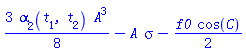 (3/8)*alpha[2](t[1], t[2])*A^3-A*sigma-(1/2)*f0*cos(C)