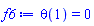 theta(1) = 0