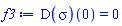 (D(sigma))(0) = 0