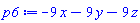 -9*x-9*y-9*z