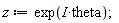 z := exp(I*theta)