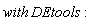 Typesetting:-delayDotProduct(with, DEtools, true):