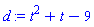 t^2+t-9