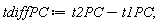 tdiffPC := t2PC-t1PC