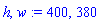 400, 380