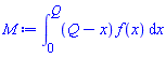 int((Q-x)*f(x), x = 0 .. Q)