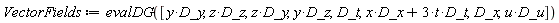 VectorFields := evalDG([y*D_y, z*D_z, z*D_y, y*D_z, D_t, 3*D_t*t+D_x*x, D_x, u*D_u])
